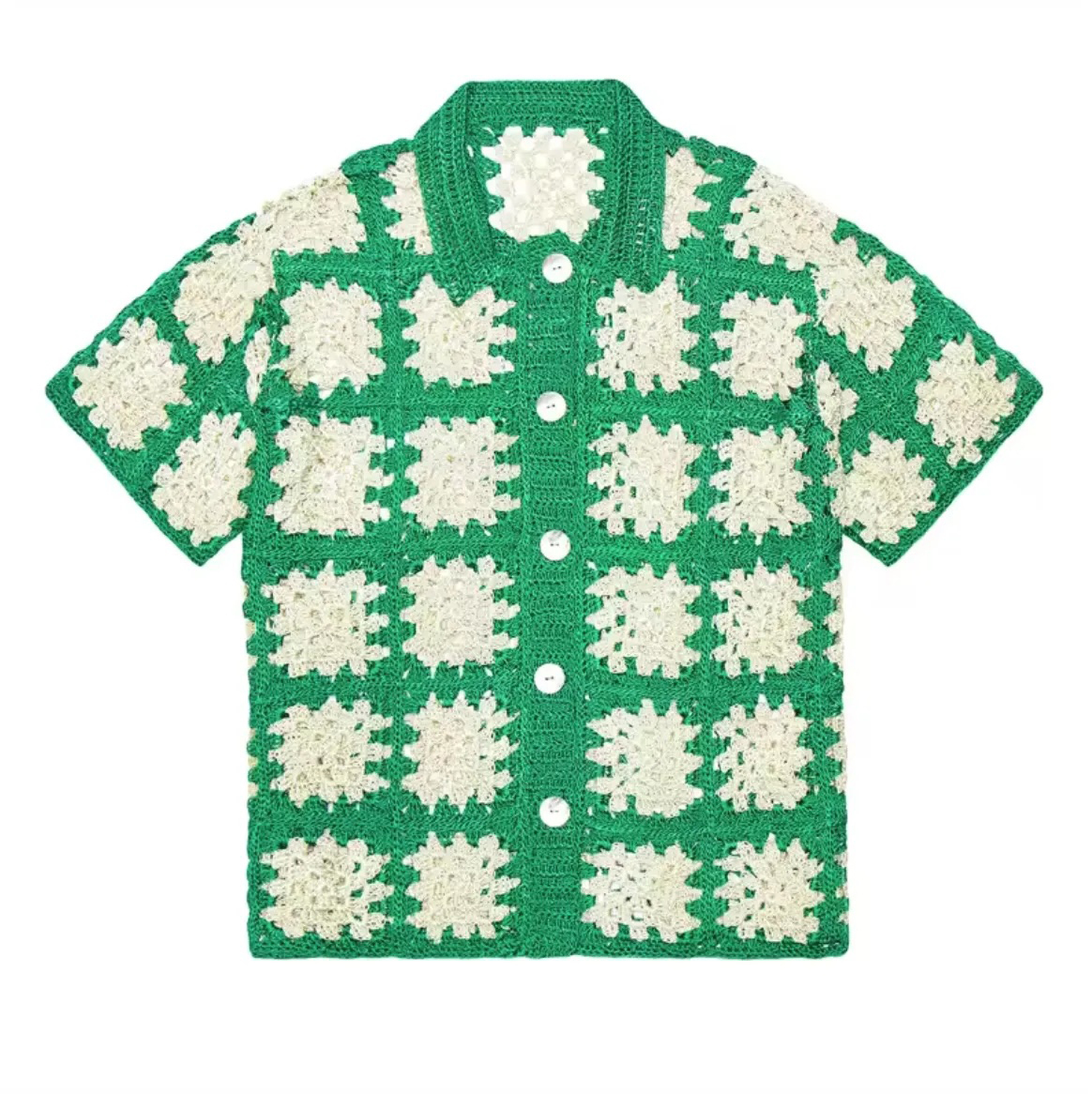 Customizable Handmade Retro Crochet Knit Shirt – Wholesale Manufacturer of Vintage-Inspired Apparel