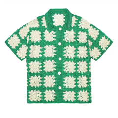 Customizable Handmade Retro Crochet Knit Shirt – Wholesale Manufacturer of Vintage-Inspired Apparel