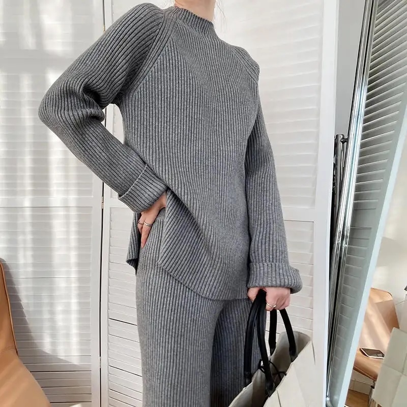 Customizable Cozy Ribbed Knit Loungewear Set – Wholesale Manufacturer of Modern Minimalist Apparel