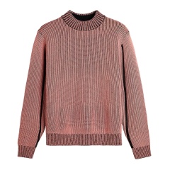 Customizable Two-Tone Textured Knit Sweater – Wholesale Manufacturer of Modern Knitwear
