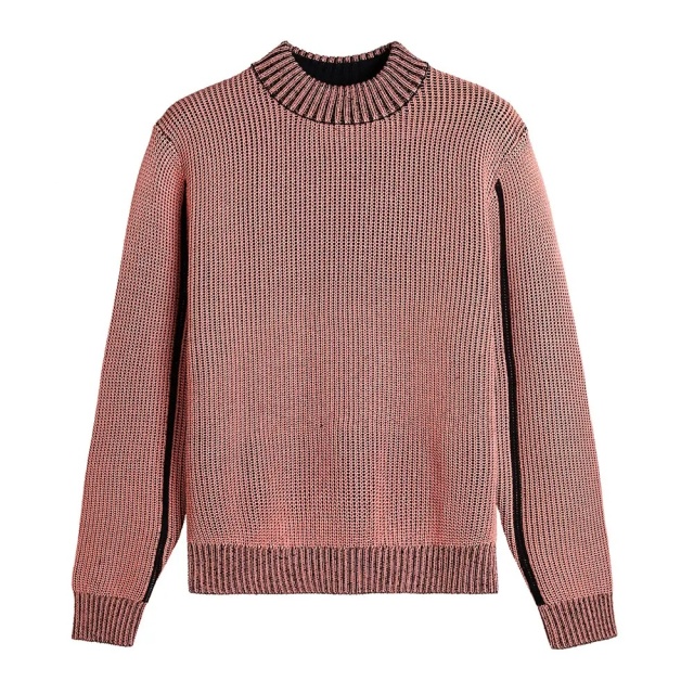 Customizable Two-Tone Textured Knit Sweater – Wholesale Manufacturer of Modern Knitwear