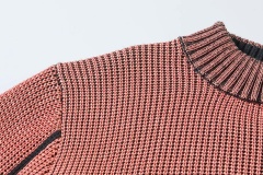 Customizable Two-Tone Textured Knit Sweater – Wholesale Manufacturer of Modern Knitwear