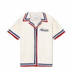 Customizable Retro-Inspired Crochet Knit Shirt – Wholesale Manufacturer of Classic-Modern Fusion Apparel