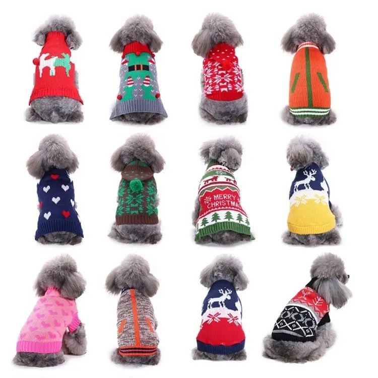Customizable Festive Holiday Knit Pet Sweater – Wholesale Manufacturer of Stylish Pet Apparel