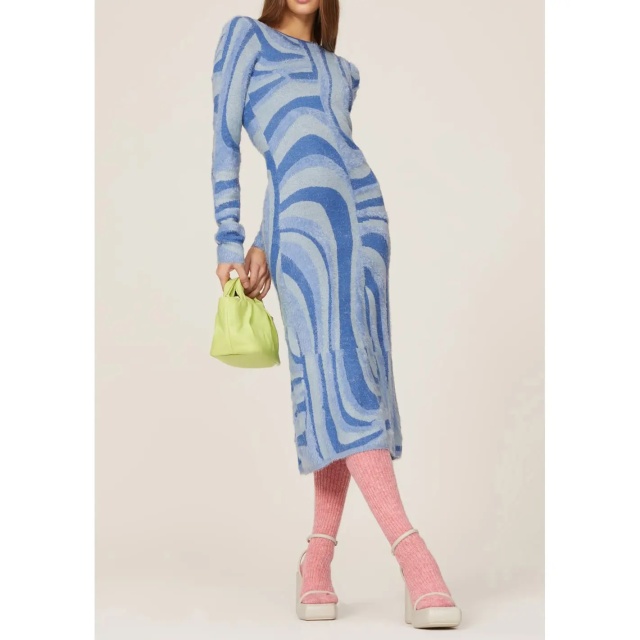 Customizable Bold Abstract Knit Dress – Wholesale Manufacturer of Statement Knitwear