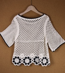 Custom Elegant Crochet Lace Top – Perfect Blend of Style and Craftsmanship