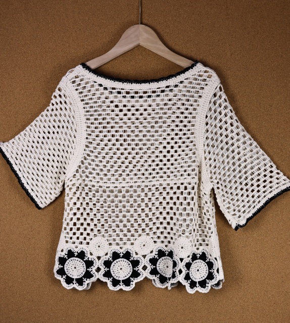 Custom Elegant Crochet Lace Top – Perfect Blend of Style and Craftsmanship