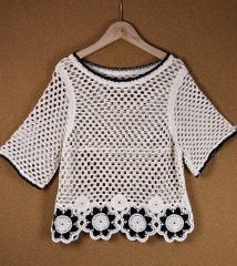 Custom Elegant Crochet Lace Top – Perfect Blend of Style and Craftsmanship