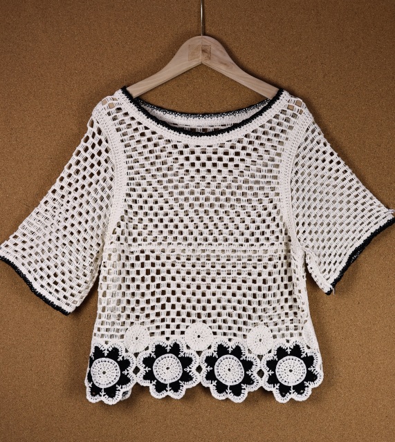 Custom Elegant Crochet Lace Top – Perfect Blend of Style and Craftsmanship