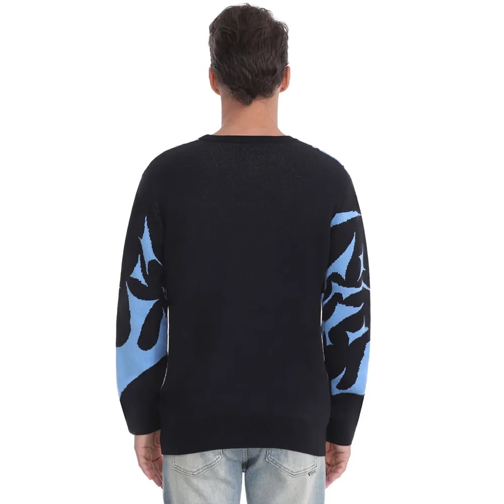 Customizable Anime-Inspired Graphic Knit Sweater – Bold, Stylish, and Unique