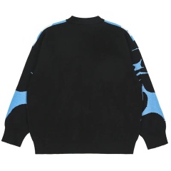 Customizable Anime-Inspired Graphic Knit Sweater – Bold, Stylish, and Unique