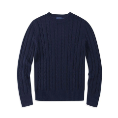 Tailor-Made Classic Gray Cable-Knit Sweater – Timeless, Warm, and Refined