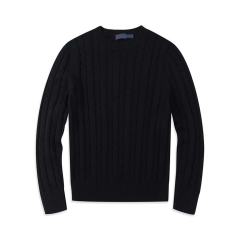 Tailor-Made Classic Gray Cable-Knit Sweater – Timeless, Warm, and Refined