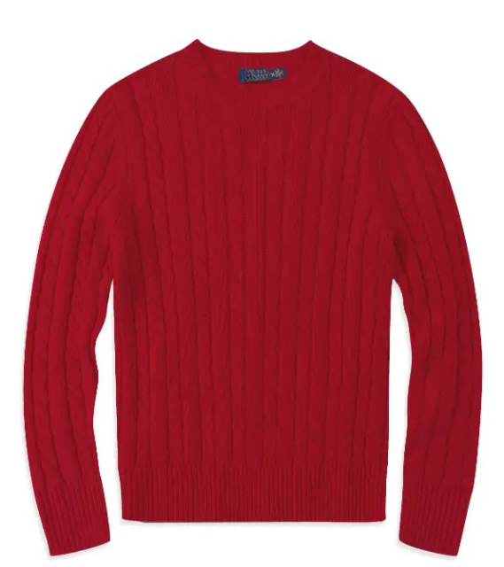 Tailor-Made Classic Gray Cable-Knit Sweater – Timeless, Warm, and Refined