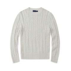 Tailor-Made Classic Gray Cable-Knit Sweater – Timeless, Warm, and Refined