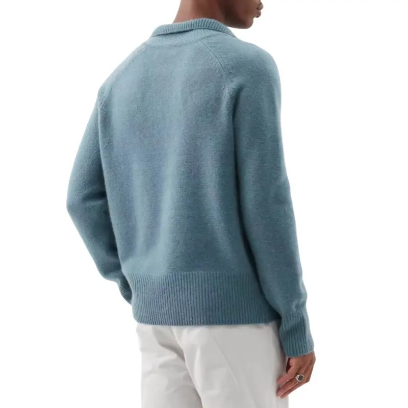OEM/ODM Modern Open-Collar Knit Sweater – Relaxed, Elegant, and Versatile