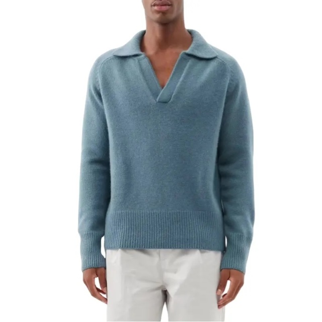 OEM/ODM Modern Open-Collar Knit Sweater – Relaxed, Elegant, and Versatile