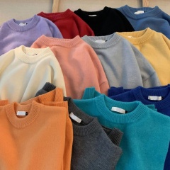 Customizable Cozy Crewneck Knit Sweater – Minimalist, Soft, and Versatile