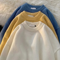 Customizable Cozy Crewneck Knit Sweater – Minimalist, Soft, and Versatile
