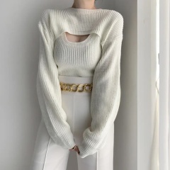 Customizable Chic Cutout Knit Sweater – Bold, Feminine, and Modern