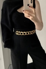 Customizable Chic Cutout Knit Sweater – Bold, Feminine, and Modern