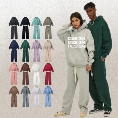 Custom Unisex Hoodie and Sweatpants Set – Comfortable, Stylish, Ideal for Wholesale and Manufacturing