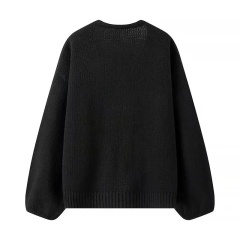 Customizable Bow-Tie Open-Front Cardigan for Women | Personalized Gray and Black Knitwear | Wholesale & Bulk Orders