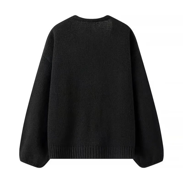Customizable Bow-Tie Open-Front Cardigan for Women | Personalized Gray and Black Knitwear | Wholesale & Bulk Orders