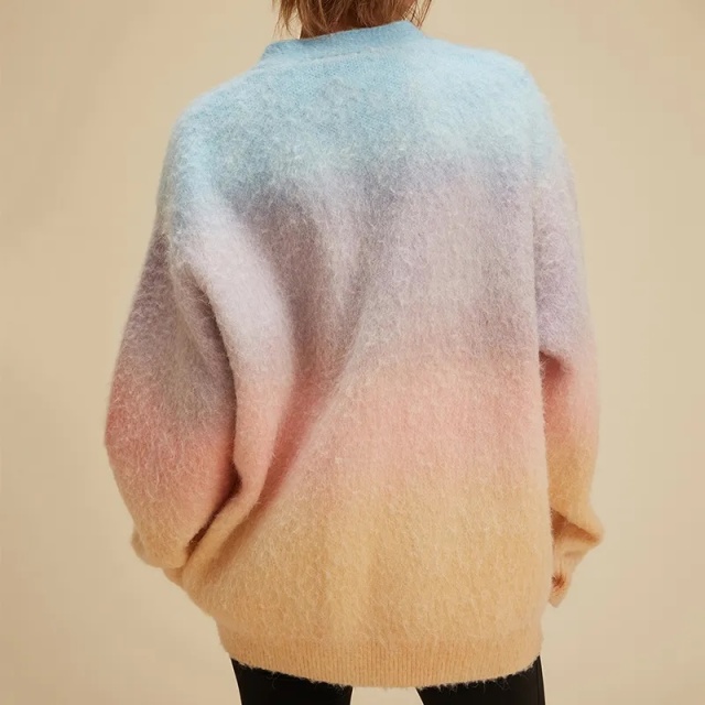 Customizable Gradient Pastel Oversized Cardigan for Women | Premium Knitwear | Wholesale & Bulk Orders