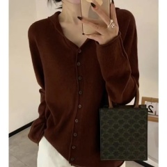 Factory Direct Women's Classic Button-Up Knitted Hoodie Cardigan - Wholesale Knitwear for B2B Manufacturers