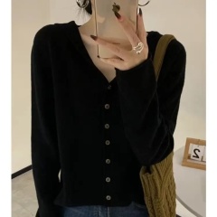 Factory Direct Women's Classic Button-Up Knitted Hoodie Cardigan - Wholesale Knitwear for B2B Manufacturers