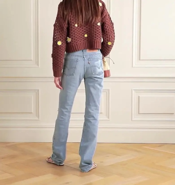 Customizable Women’s Cropped Floral Embroidered Open-Knit Cardigan | Wholesale Knitwear | Tailored Designs for Retailers