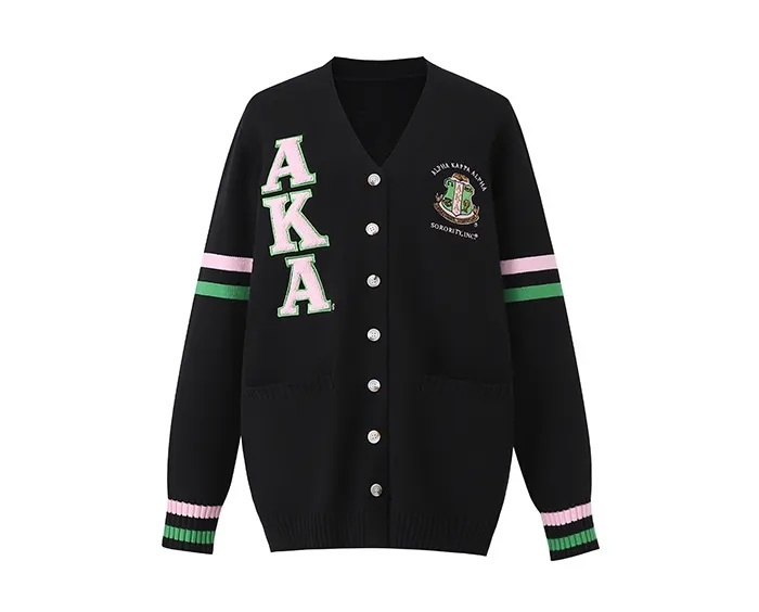 Customizable Women’s Collegiate-Style Embroidered Cardigans | Wholesale Knitwear | Tailored Designs for Retailers