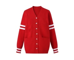 Customizable Women’s Collegiate-Style Embroidered Cardigans | Wholesale Knitwear | Tailored Designs for Retailers