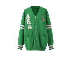 Customizable Women’s Collegiate-Style Embroidered Cardigans | Wholesale Knitwear | Tailored Designs for Retailers