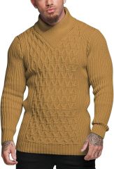 OEM Customizable Stylish White Cable-Knit Turtleneck Sweater - Modern Comfort for Retailers and Manufacturers