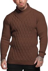 OEM Customizable Stylish White Cable-Knit Turtleneck Sweater - Modern Comfort for Retailers and Manufacturers