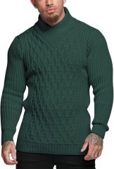 OEM Customizable Stylish White Cable-Knit Turtleneck Sweater - Modern Comfort for Retailers and Manufacturers