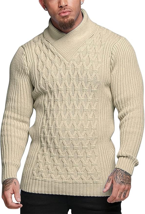 OEM Customizable Stylish White Cable-Knit Turtleneck Sweater - Modern Comfort for Retailers and Manufacturers
