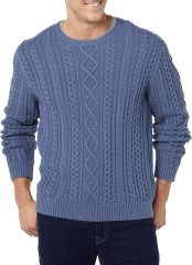 OEM Customizable Classic Beige Cable-Knit Crewneck Sweater - Timeless Comfort for Retailers and Manufacturers