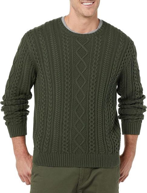 OEM Customizable Classic Beige Cable-Knit Crewneck Sweater - Timeless Comfort for Retailers and Manufacturers