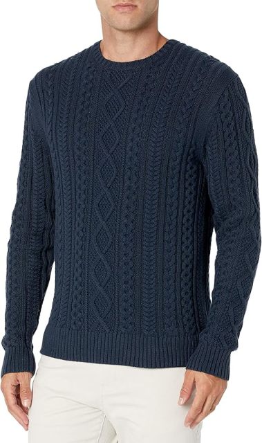 OEM Customizable Classic Beige Cable-Knit Crewneck Sweater - Timeless Comfort for Retailers and Manufacturers