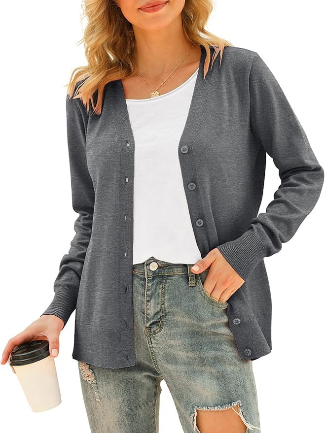 Chic and Cozy White Button-Up Cardigan – Customizable for Wholesale