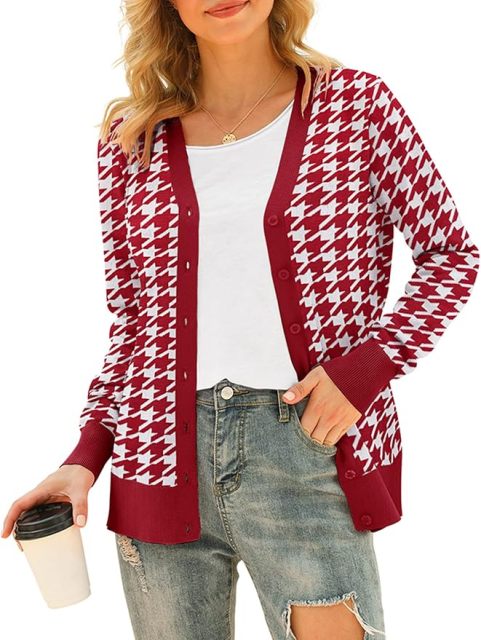Chic and Cozy White Button-Up Cardigan – Customizable for Wholesale