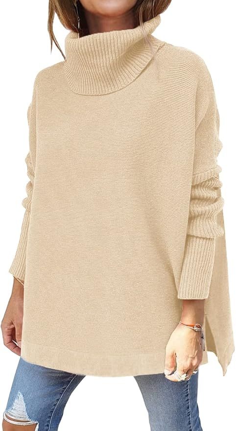 OEM Customizable Chic Beige Oversized Turtleneck Sweater - Cozy Comfort for Retailers and Manufacturers