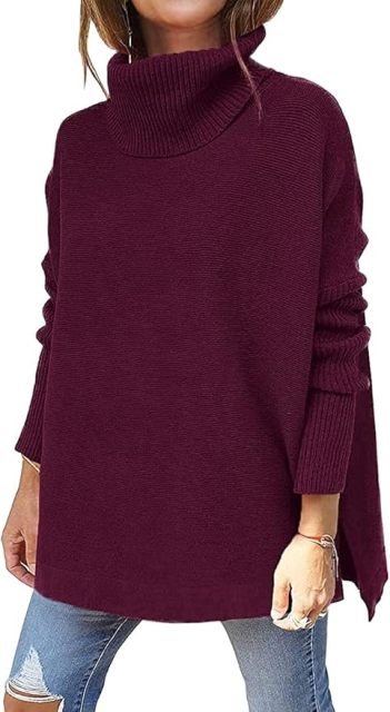 OEM Customizable Chic Beige Oversized Turtleneck Sweater - Cozy Comfort for Retailers and Manufacturers