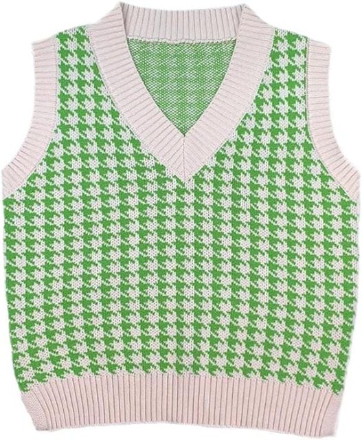 OEM Customizable Trendy Houndstooth Pattern Sweater Vest - Modern Layering Style for Retailers and Manufacturers