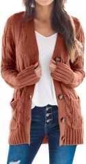 OEM Customizable Cozy Beige Cable-Knit Cardigan - Effortless Warmth and Style for Retailers and Manufacturers