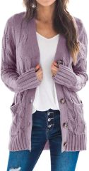 OEM Customizable Cozy Beige Cable-Knit Cardigan - Effortless Warmth and Style for Retailers and Manufacturers