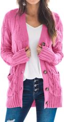 OEM Customizable Cozy Beige Cable-Knit Cardigan - Effortless Warmth and Style for Retailers and Manufacturers